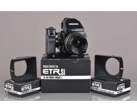 A Zenza Bronica ERTsi Camera, serial no 7364773, shutter working, body G-VG, with Zenzanon E II 75mm f/2.8 lens, shutter work