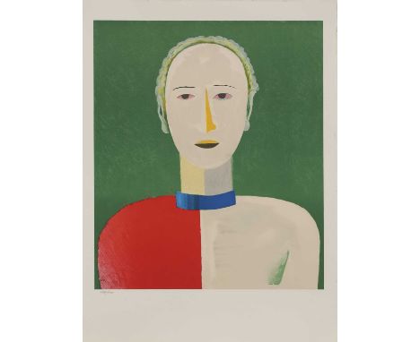 Kazimir Malevich (1879-1935) Portrait of a manlithograph in colours, numbered '1760/2000', printed by Mourlot, and published 