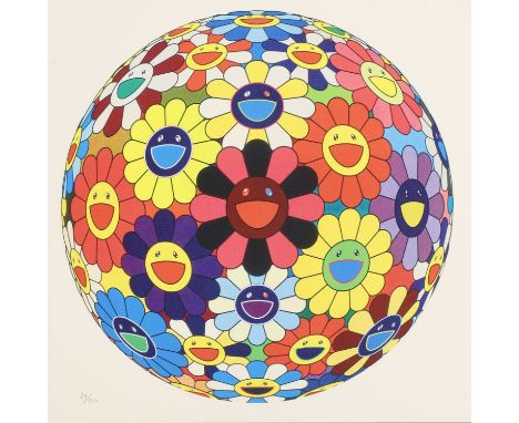Takashi Murakami (Japanese, b.1962) 'Flower Ball'lithograph in colours, 2015, numbered '27/200' in pencil l.l., printed court