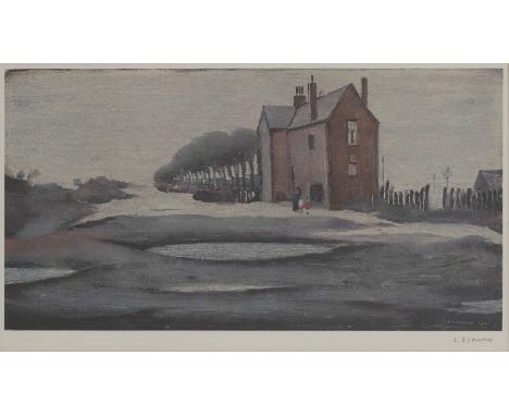 ▲ Laurence Stephen Lowry RA (1887-1976) 'Lonely House'offset lithograph in colours, signed 'L. S. Lowry' in pencil l.r., with