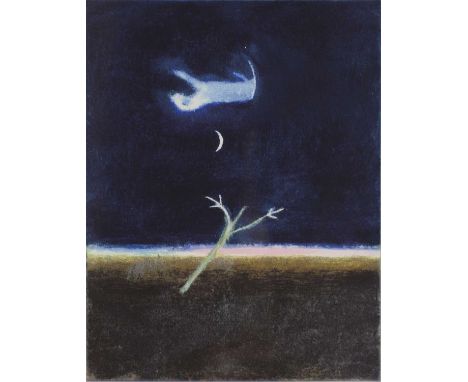 ▲ Craigie Aitchison RA (1926-2009) 'Wayney Going to Heaven', 1989 screenprint in colours, with 'Advanced Graphics London' bli
