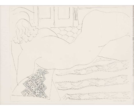 After Henri Matisse 'Nu Allongé Sur Le Ventre, Petit Tapis Africain', 1935offset lithograph with embossed text, 1992, publish