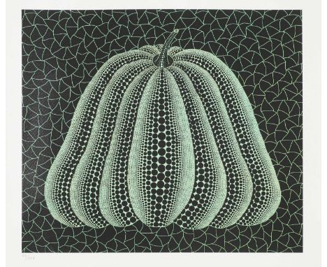 Yayoi Kusama (Japanese, b.1929-) 'Pumpkin' (green) lithograph in colours, 2011, numbered '33/200' in pencil l.l., printed cou