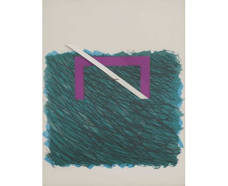▲ Richard Smith (1931-2016) 'Bramble' lithograph in colours with collage, signed and dated 'R. Smith 70' in pencil l.l., numb