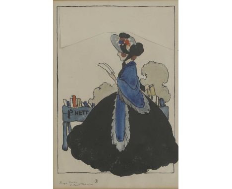 William Heath Robinson (1872-1944) A woman readingsigned and inscribed 'Rough Sketch/W. Heath Robinson' l.l., pencil, pen and