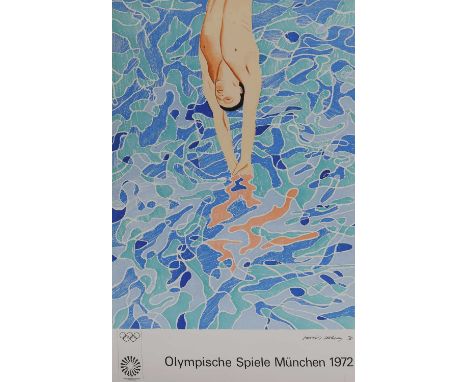 David Hockney OM CH RA (b.1937-) 'Olympische Spiele München 1972'offset lithograph in colours, signed and dated in plate102 x