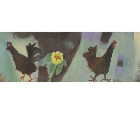 ▲ Tessa Newcomb (b.1955) 'Emotions Running High'signed with initials and dated '10' l.r., oil on board11 x 29.5cmCondition Re