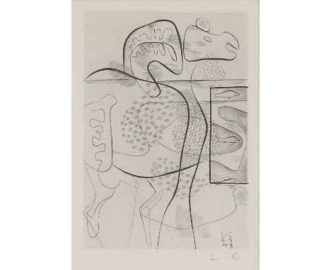 ▲ Charles-Édouard Jeanneret aka 'Le Corbusier' (Swiss-French 1887-1965) 'Tinosaure' (Dinosaur), 1948etching with engraving an