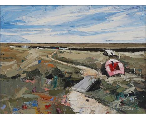Daniel Gbenga Orimoloye (Nigerian, b.1966) 'Low Tide, Agar Creek'signed and dated 'G. Orimoloye 2021' l.r., also signed, insc