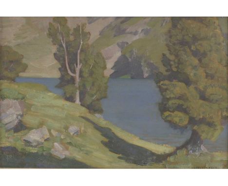 ▲ Harold Speed (1872-1957) 'Sunny Afternoon, Engstlenalp'signed 'HAROLD SPEED' l.r., oil on board30 x 44cmExhibited: Mappin A