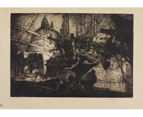 ▲ Sir Frank William Brangwyn RA (1867-1956) Santa Maria della Salute, Veniceetching, signed 'Frank Brangwyn' in pencil l.r., 
