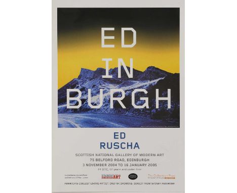 Ed Ruscha (American, b.1937) 'Ed in Burgh'offset lithograph in colours, a poster published for the Ed Ruscha exhibition at th
