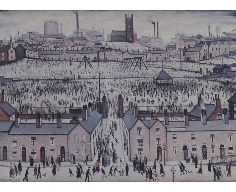 ▲ Laurence Stephen Lowry RA (1887-1976)  'Britain at Play' offset lithograph in colours, signed 'L S Lowry' in pencil l.r., w