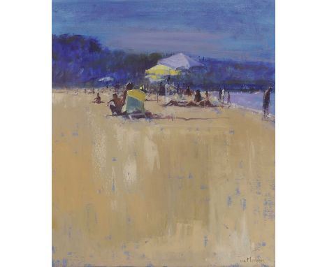 ▲ Tina Morgan (b.1952) 'Yellow and Purple Parasols'signed 'Tina Morgan' l.r., oil on canvas61 x 51cmExhibited: The Society of
