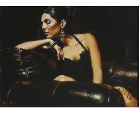 Fabian Perez (Argentinian, b.1967) 'Tess III'hand-embellished giclée print on canvas, artist's proof, signed 'F. Perez' l.r.,