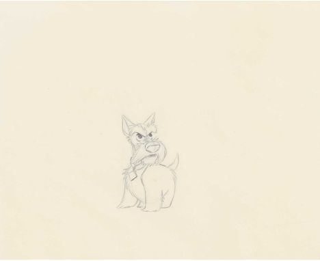 A Disney animation Jock, from 'Lady and the Tramp'pencil27.5 x 34.5cmCondition ReportFramed: 45.5 x 52.5cmTime staining and c