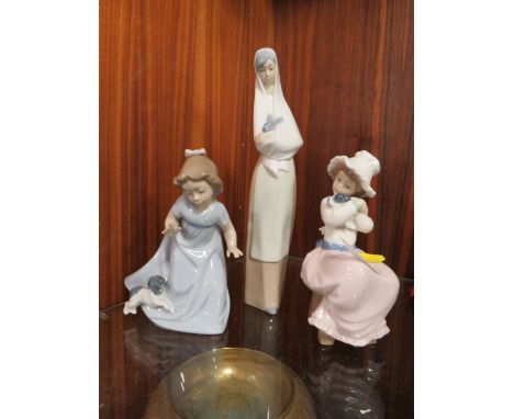 THREE NAO FIGURINES