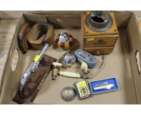A SELECTION OF NOVELTY CIGARETTE LIGHTERS ETC TO INCLUDE A NOVELTY ADVERTISING B+I LINE ART DECO CRUISE SHIP LIGHTER I ORIGIN