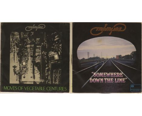 TRAMLINE - 2 x original UK Island pressing LPs. Titles are Somewhere Down The Line (ILPS 9088 original bullseye - VG+ light s