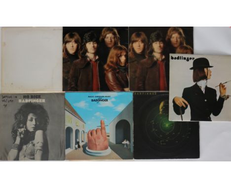 BADFINGER - Seven LPs here featuring some hidden rarities and classics. We have Wish You Were Here (white label Columbia test