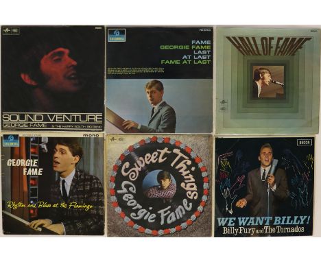 GEORGIE FAME/BILLY FURY - Furious selection of 9 x LPs and 1 x rare 10" recording. Fame titles are Fame At Last (Columbia bla