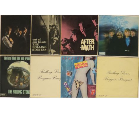 ROLLING STONES - Ace selection of 32 x LPs with early pressing releases. Titles are S/T (unboxed mono LK 4605 2A/3A - VG/VG),