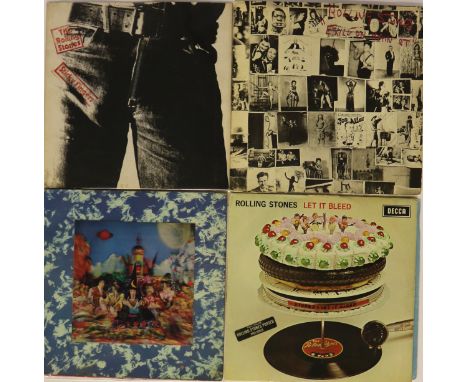 ROLLING STONES - Terrific pack of 4 x sought after LPs. Titles are Sticky Fingers (COC 59110 UK original with Warhol inner an