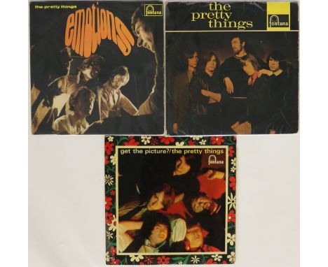 THE PRETTY THINGS - Smashing selection of 3 x original UK Fontana LPs. Titles are Emotions (stereo STL 5425 - VG some surface