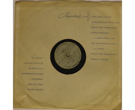 BOB DYLAN - THE BASEMENT TAPES - EMIDISC ACETATE - An incredible opportunity for any Bob Dylan fan with this unissued 'sample