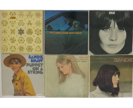 SANDIE SHAW - Ace selection of 9 x original title LPs. Albums include Reviewing The Situation (1st UK stereo NSPL 18323 - VG+