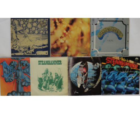 STEAMHAMMER - 7 x LPs from the forward thinking progressive Worthing outfit. Titles are Mountains (B&C CAS 1024 - VG+ a few l