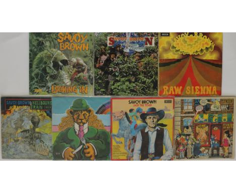 SAVOY BROWN - Fab pack of 7 x original title LPs. Titles are A Step Further (SKL 5013 unboxed original - VG+/VG+), Raw Sienna