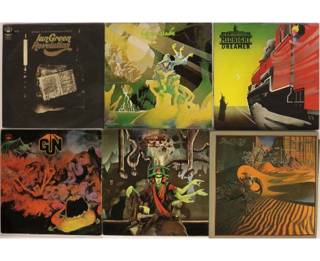 THE G LIST - 34 LPs here featuring some of rock's greatest albums. Details include: Gun - Gun (63552, stereo, orange label, V