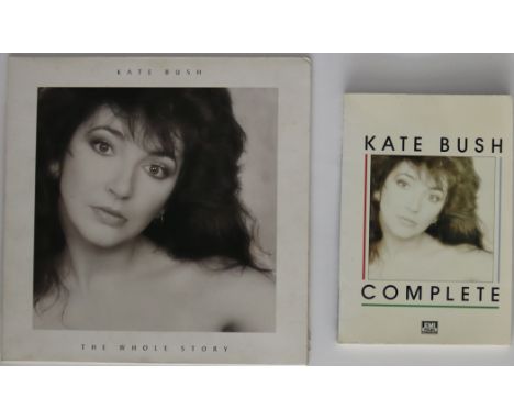 KATE BUSH - A fine set of 9 x LPs and a manuscript book giving a great overview of Kate Bush. Condition is between VG and Ex+