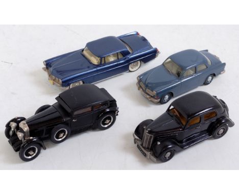 Four various 1/43 scale white metal saloons to include Somerville Models, Brooklin Models and Western Models, examples to inc