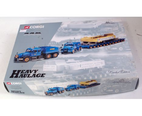 A Corgi Heavy Haulage 1/50 scale No. 18002 Pickfords Scammell contractor with Nicholas bogie trailer and casting load, in the