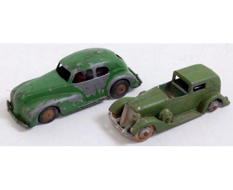 Two various loose playworn saloons to include a Tootsie Toys open  topped saloon together with a Chad Valley friction drive c