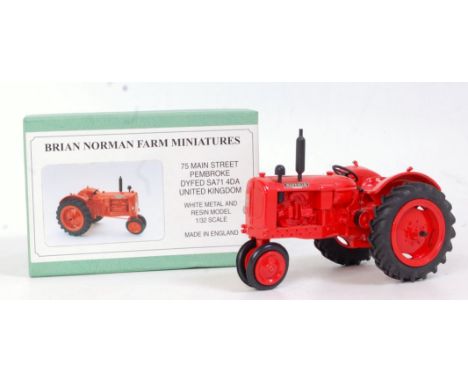 A Brian Norman Farm Miniatures 1/32 scale white metal and resin model of a Nuffield Universal V front axle row crop Perkins d