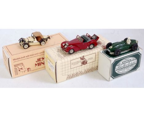 Three various boxed mixed scale white metal diecasts to include a JEM Metal Miniatures No. JM2, MGC Collectables No. 5 Connau