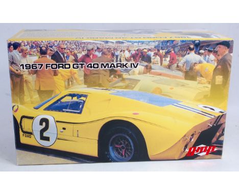 A GMP 1/12 scale diecast model of a 1967 Ford GT40 MkIV, limited edition 1/500, in original polystyrene packed all-card box w