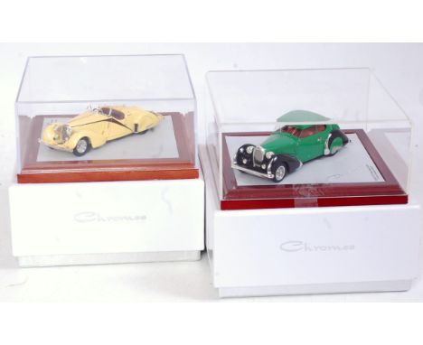 Ilario Models of France 1/43 scale white metal resin and wood saloon group to include Ref. Nos. 040 Bugatti T57 Labourdette 1