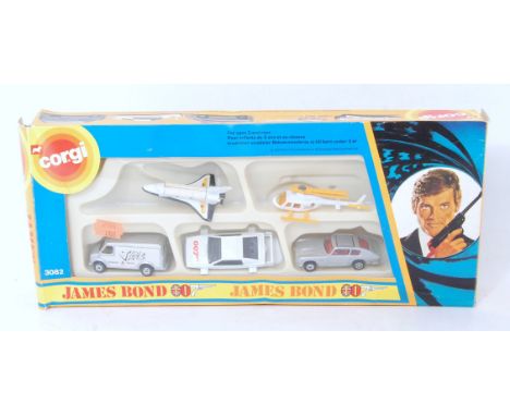 A Corgi Juniors No. 3082 James Bond five piece gift set comprising Jaws van, Aston Martin DB5, Lotus Esprit, Moonraker Space 