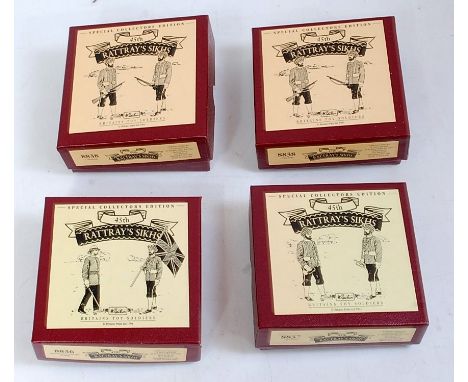 A Britains modern release Indian Army boxed Soldier set, four examples comprising reference numbers 8836, 8837, and 2x 8838, 