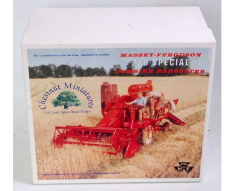 A Chestnut Miniatures 1/32 scale white metal and resin model of a Massey Ferguson 780 Special Combine Harvester, finished in 