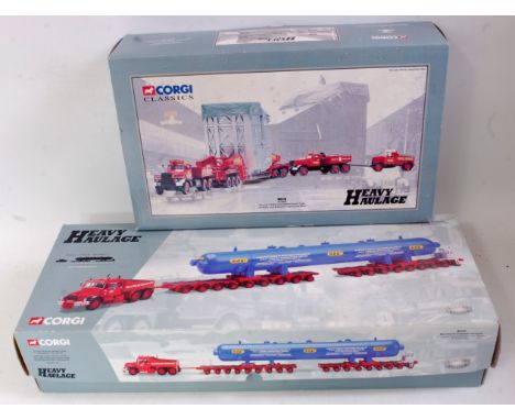 A Corgi Heavy Haulage 1/50 scale diecast group to include No. 18006 Northern Ireland Carriers Scammell Contractor with Nichol