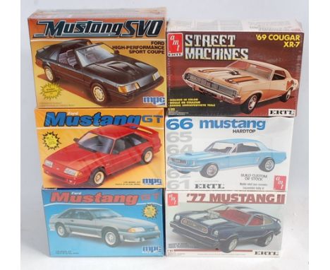 M.P.C/ERTL 1.25 scale Ford Mustang kits, 6310 1984 Ford Mustang SVO,Turbo T-Top, 6397 1984 Mustang V8 GT Hardtop, 6211 1988 F
