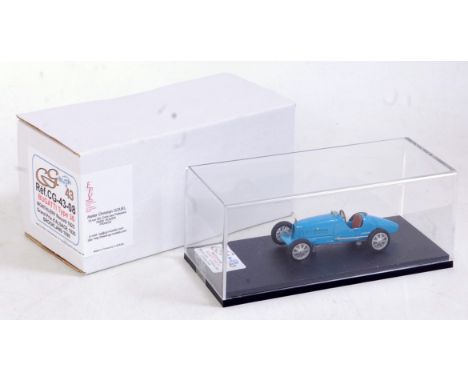 A Christian Gouel white metal and resin 1/43 scale model of a Bugatti type 36 1925 record car, model No. CG-43-08 in the orig