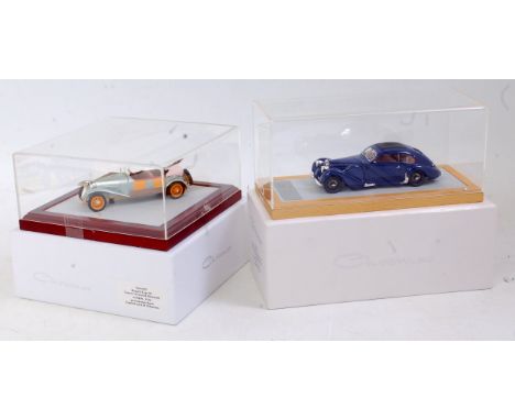 Ilario Models of France 1/43 scale white metal and resin saloon group to include No. CHRO 057 Bugatti T57 64 Aerodynamic 1959
