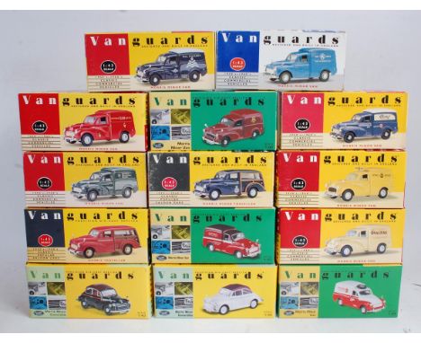 14 various boxed Vanguards 1/43 scale diecast vehicles to include various saloons and commercial vehicles examples to include