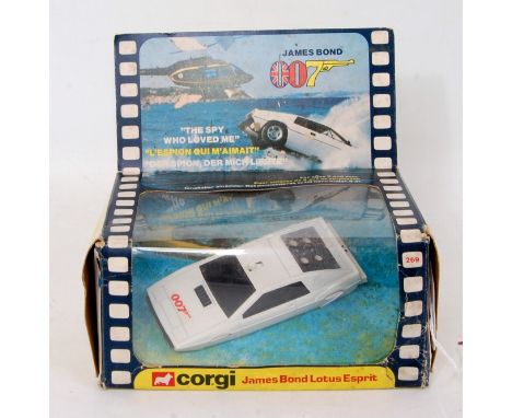 A Corgi Toys No. 269 James Bond Lotus Esprit in the original film strip window box (VG,BG)